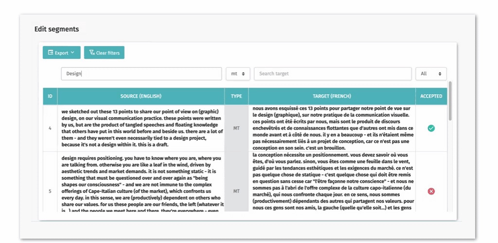 screenshot of new editor filters in Apertera A.I. 2.3.1.1
