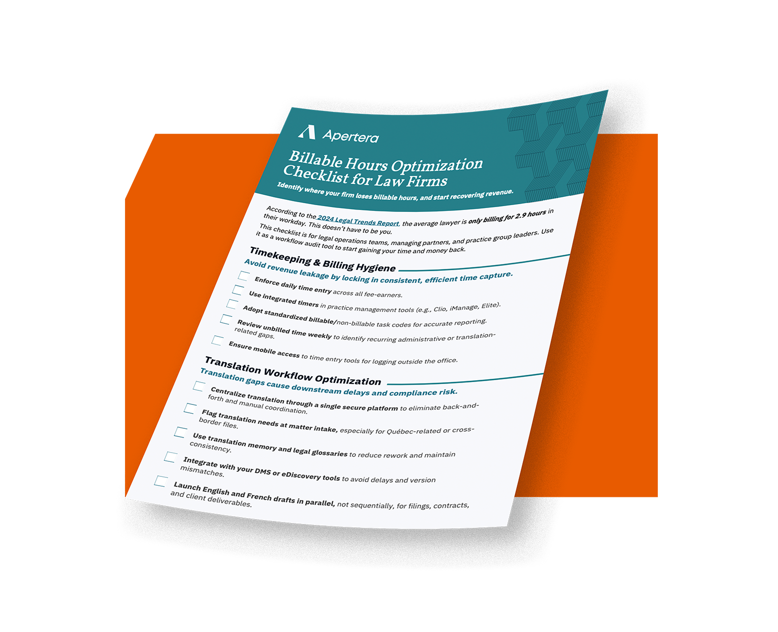 Billable Hours Optimization Checklist for Law Firms